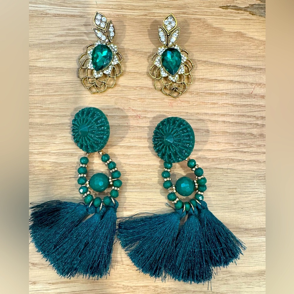 2 pair chunky earrings